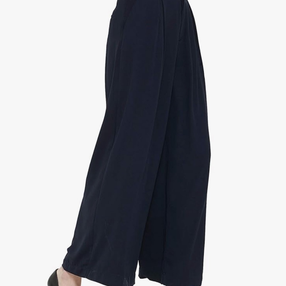 Chic Navy Wide Leg Palazzo Pants